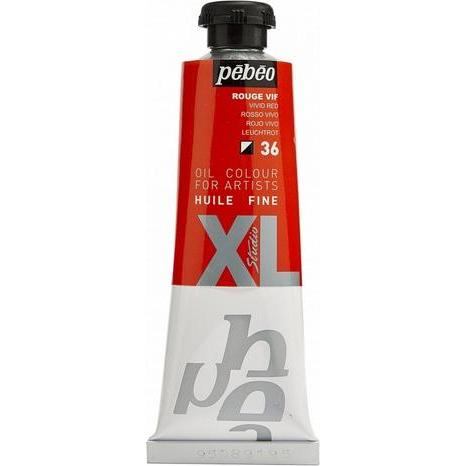 Pebeo, Künstlerfarbe + Bastelfarbe, XL Feine Ölfarben (Leuchtrot, 37 ml)