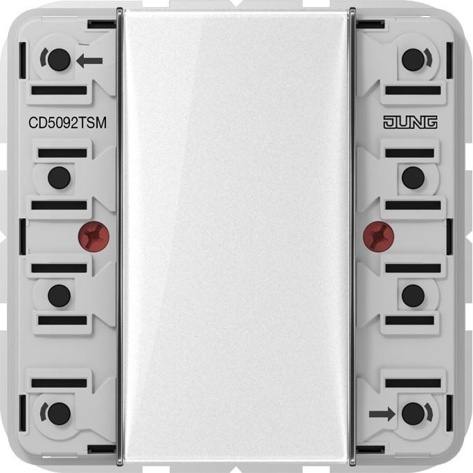 JUNG, Zubehör Schalterprogramm, Tastsensor KNX CD UP perlmutt 2f 4pkt CD5092TSM