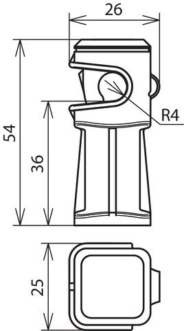 Immagine prodotto Dehn Portacavi DEHNsnap in plastica marrone 204037