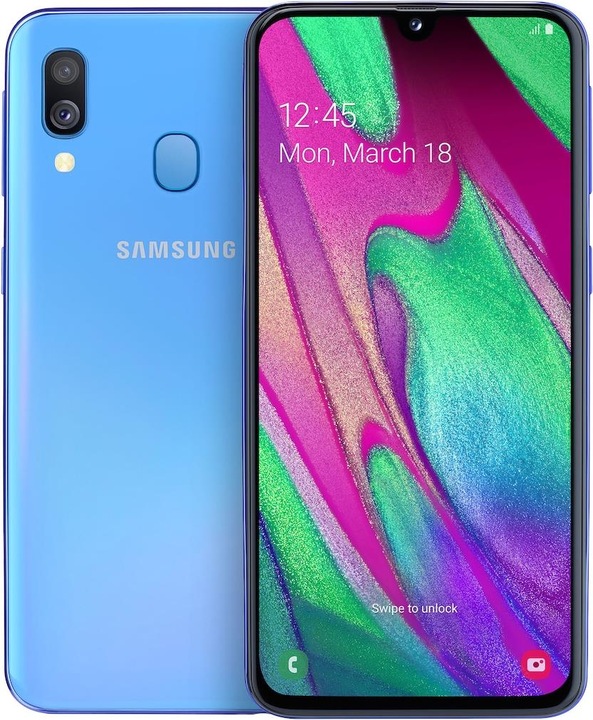 Actual product image Samsung Galaxy A40 (64 GB, Blue, 5.90", Dual SIM + SD, 16 Mpx, 4G)