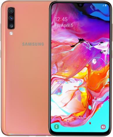 Samsung Galaxy A70 EU (128 GB, Coral, 6.70", Dual SIM, 4G)