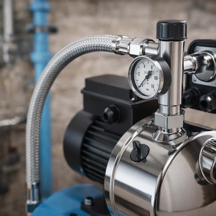 Produktbild Wiltec Stahlflex-Wasserschlauch 0.5m DN25 33,7mm für Hauswasserwerke