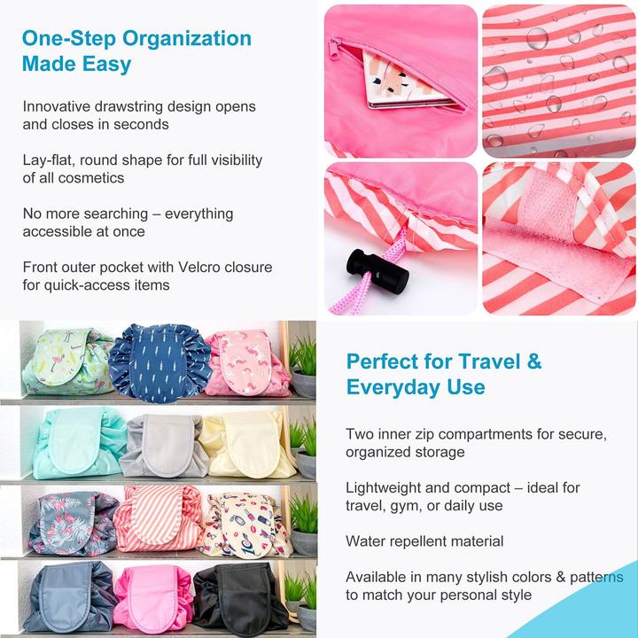 Productafbeelding Intirilife Cosmeticatasje in ROSA STRIPED