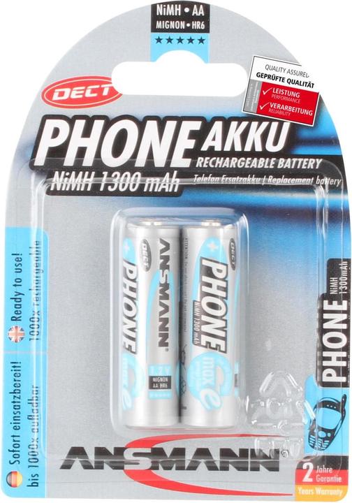 Produktbild Ansmann AA (2 Stk., AA, 1300 mAh)