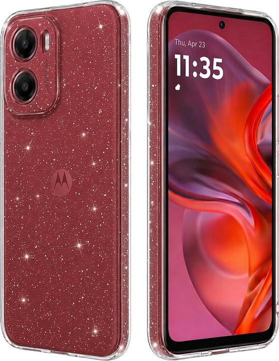 Actual product image Techsuit - SparkleSkin Series - Motorola Moto G05 / E15 - Clear (Motorola Moto G15, Motorola Moto G5)