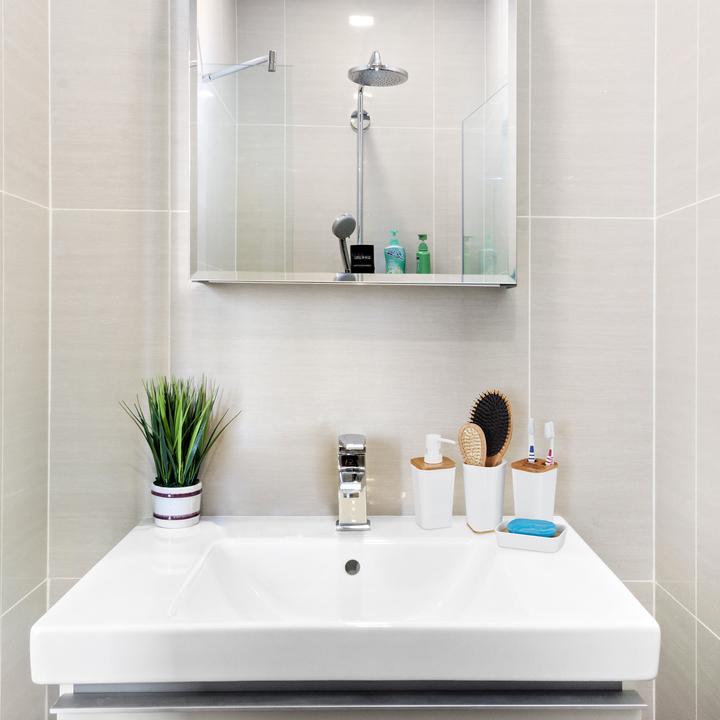 Actual product image Relaxdays Bathroom Accessory Set