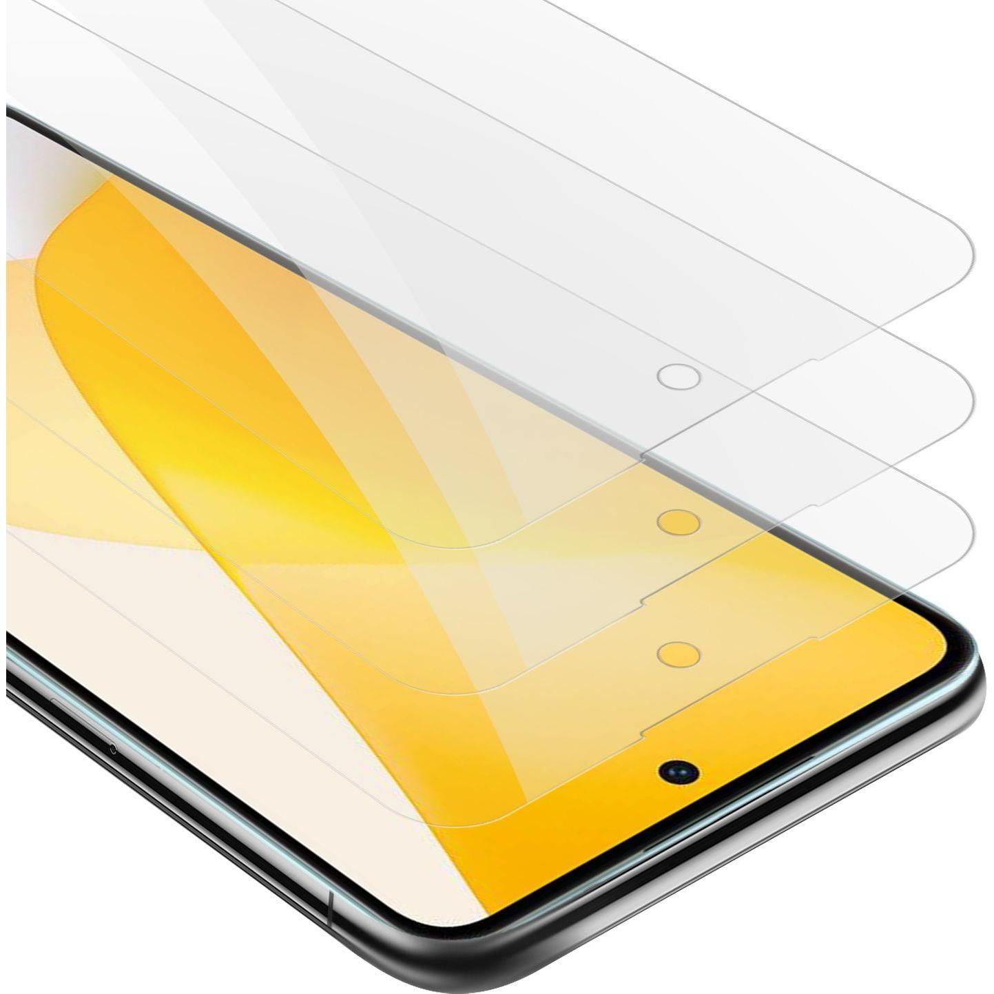 Cadorabo 3x Tempered Schutzglas für Xiaomi 12 LITE (3 Stück, Xiaomi 12 Lite), Smartphone Schutzfolie, Transparent
