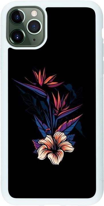 Produktbild PhoneLook Hülle Silikon weiss Dark Flowers (Apple iPhone 11 Pro Max)