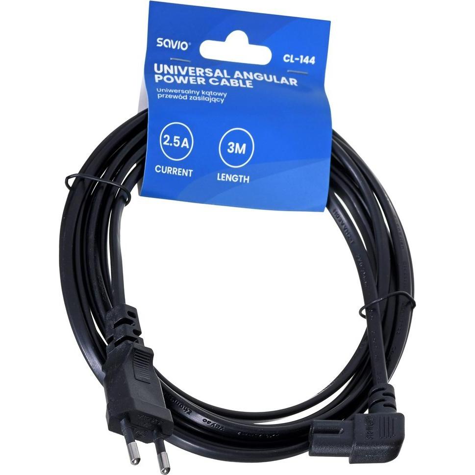 Thumbnail - Savio CL-144 Schwarz 3 m (3 m), Stromkabel