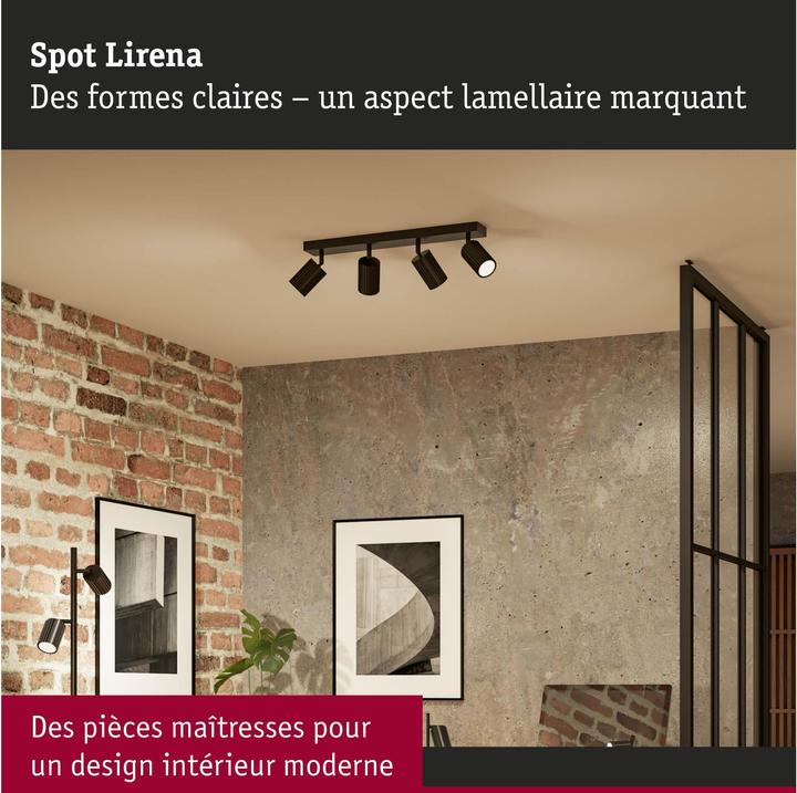 Produktbild Paulmann Spotlight Lirena GU10 max. 4 x 10W Schwarz matt Metall (GU10)
