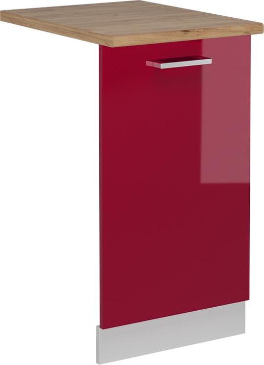 Goldkraft Eiche, Rot, Rot Hochglanz, Weiss