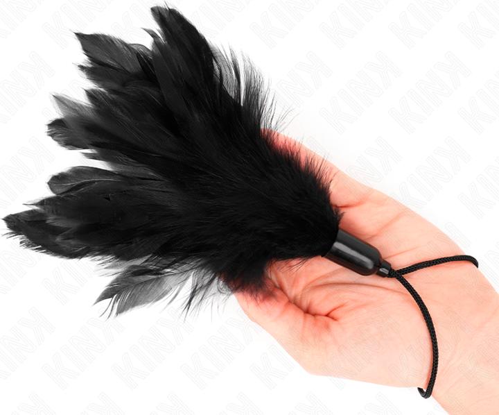 Actual product image Kink - Tickle feathers with rope handle plastic base 15 cm