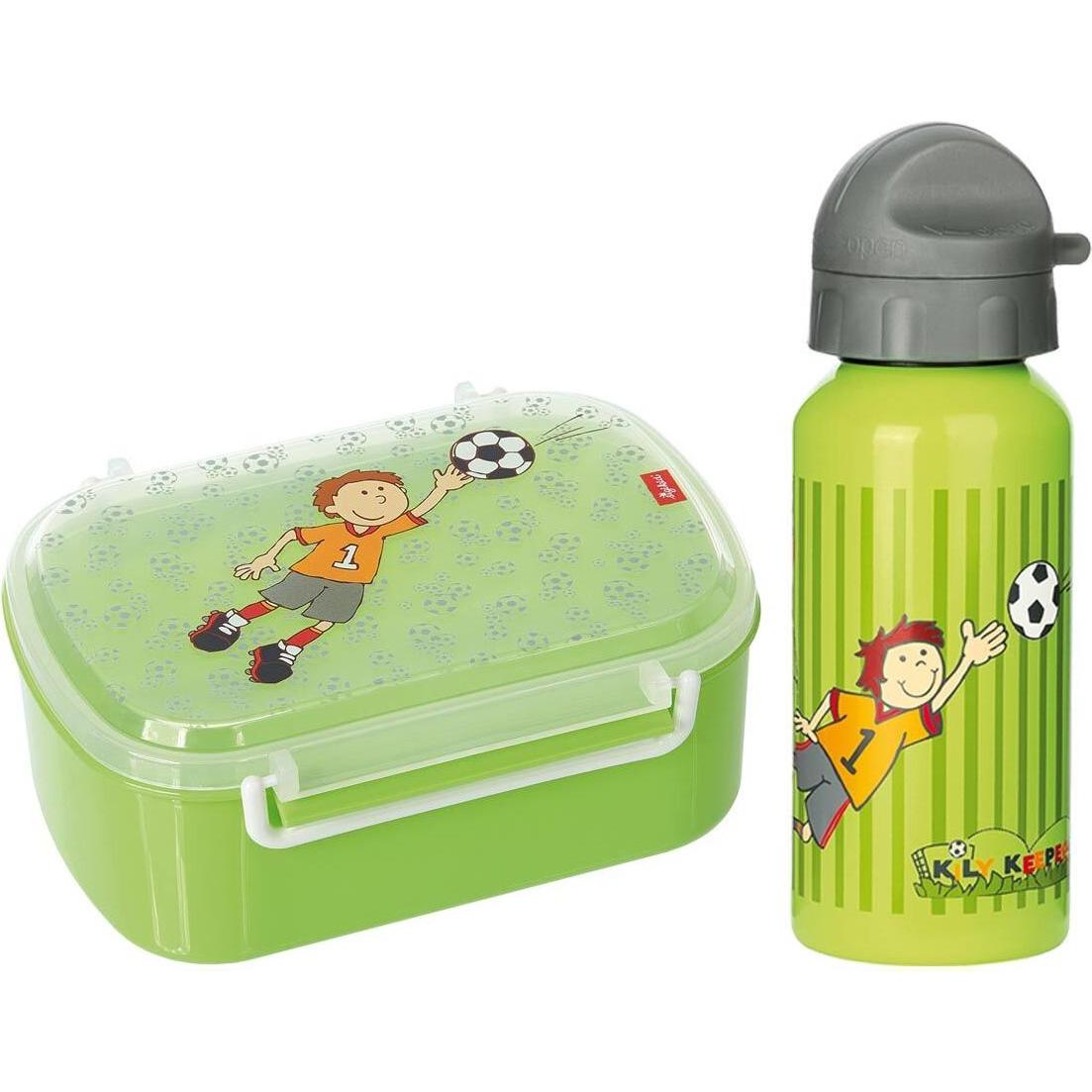 Sigikid Brotdose + Trinkflasche, Lunchbox, Grün
