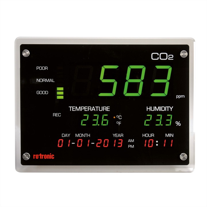 Produktbild Rotronic CO2 Display zur Überwachung der Raumluftqualität