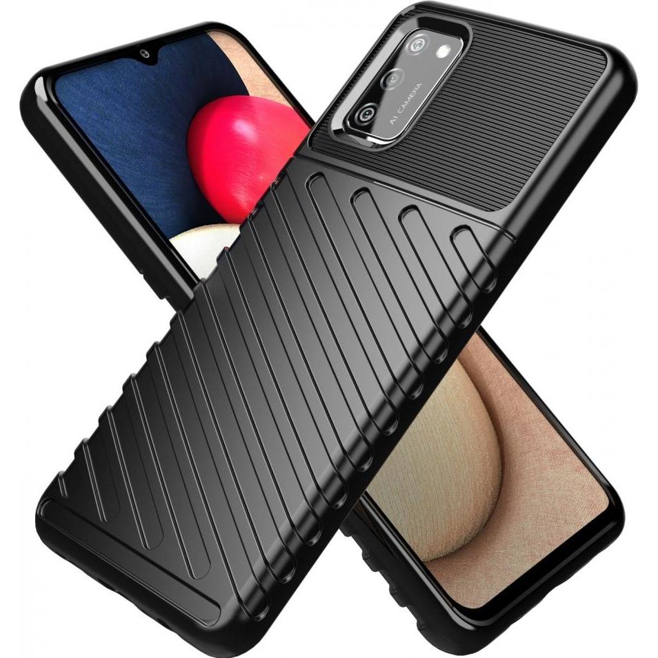 Thumbnail - Screenguard Samsung Galaxy A02s SpaceCase Impact-Resistant Hülle (Samsung Galaxy A02s), Smartphone Hülle, Schwarz