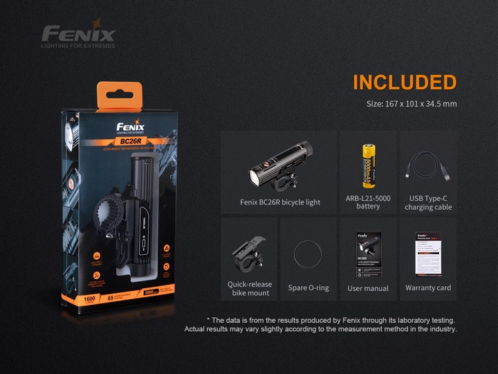 Actual product image Fenix BC26R (1600 lm)