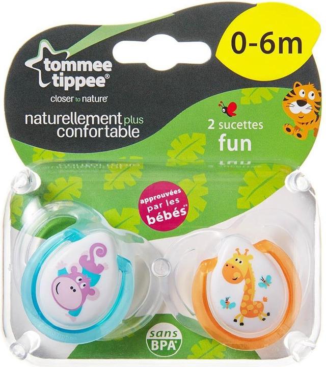 Actual product image Tommee Tippee Silicone dummy FUN STYLE, 0-6 months, 2 pcs., 43335703 (2x, 0 - 6 Months)