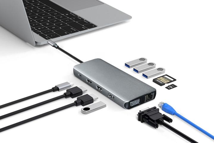 Actual product image eSTUFF USB-C 12-in-1 Mobile Dock (USB-C, 12 Ports)