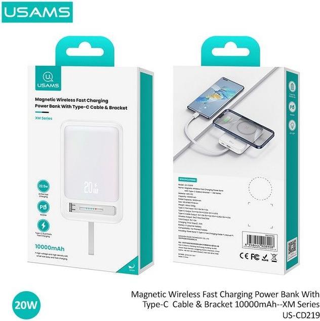 Immagine prodotto Usams Ricarica rapida MagSafe Powerbank (10000 mAh, 20 W, 37 Wh)