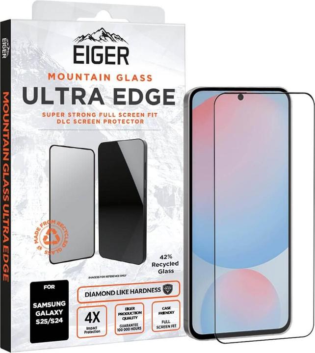 Actual product image Eiger Mountain Glass Ultra Edge (Samsung Galaxy S24, Samsung Galaxy S25)