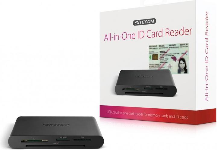 Actual product image Sitecom MD-065 USB 2.0 All-in-One ID Card Reader (Micro USB)