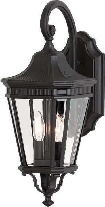 Elstead Lighting Cotswold Lane outdoor wall light E14 2-fold 52cm black IP44 (E14, IP44)