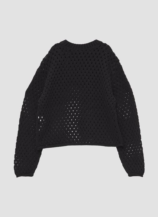 Image du produit s.Oliver Strickpullover Strickpullover mit Lochmuster im Boxy-Schnitt (L)