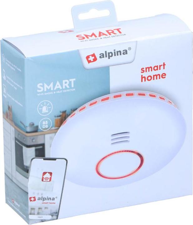 Produktbild Alpina Garden SMART WAERME- u. RAUCHMELDER 871125226512 2x1,5Volt Batterien WiFi