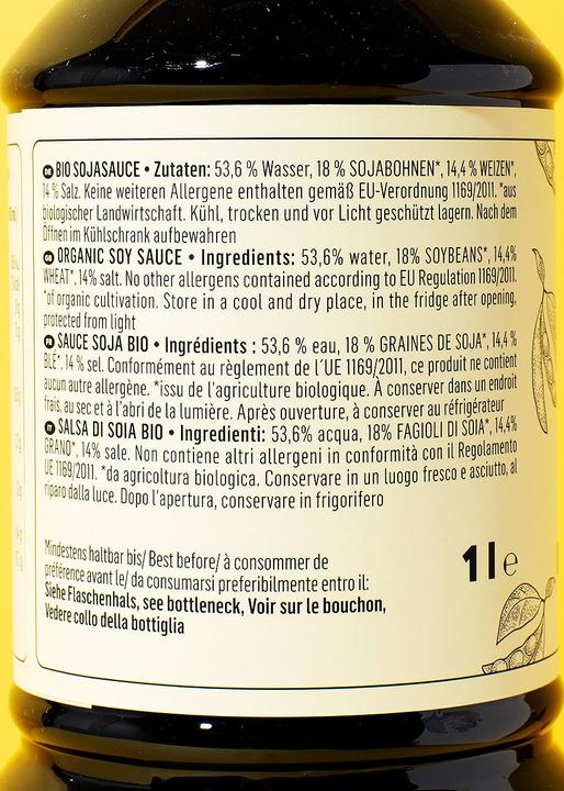 Valori nutrizionali e ingredienti KoRo Salsa di soia biologica (12000 g)