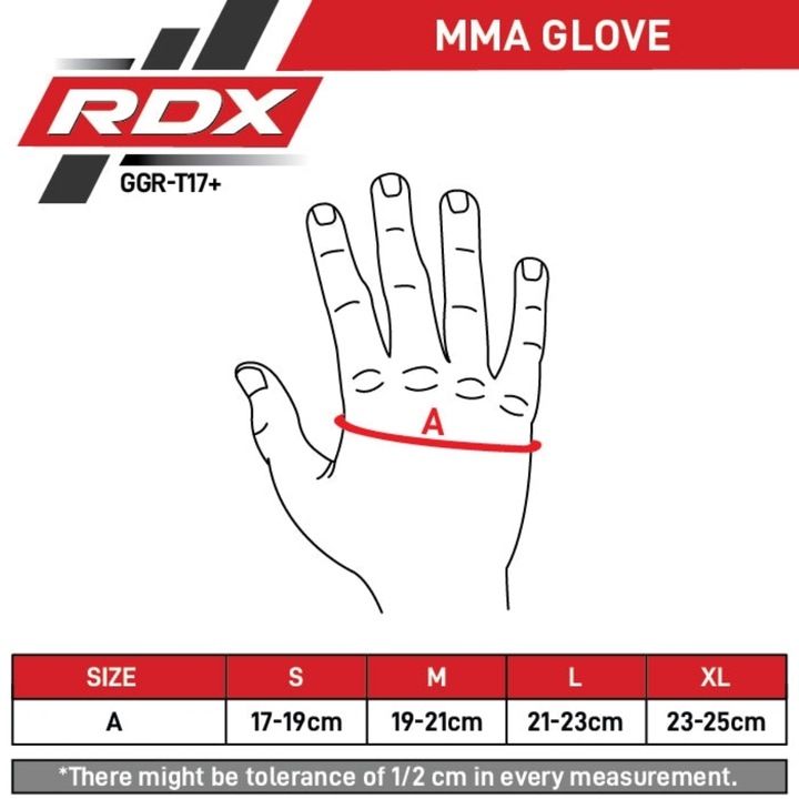 Produktbild Rdx MMA Handschuhe Aura Plus T-17 Black Golden-M (M)