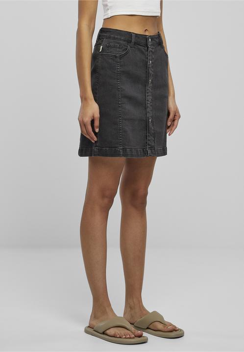 Produktbild Urban Classics Ladies Organic Stretch Button Denim Skirt (32)