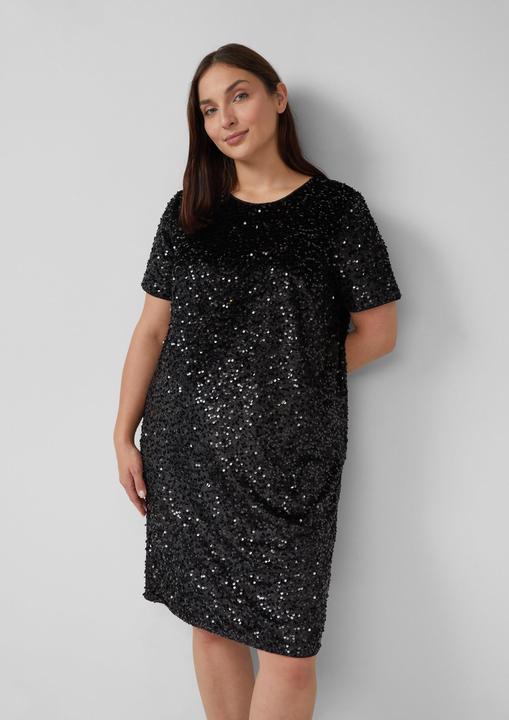 Image du produit s.Oliver Kleid Samtkleid mit Pailletten (48)