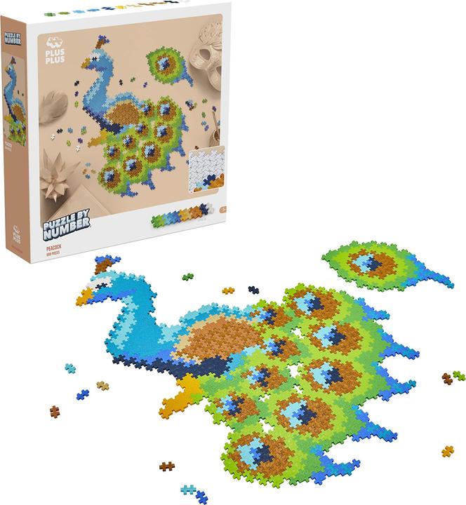 Produktbild Plus-Plus 800 Kreativ Bausteine Puzzle Pfau (800 Teile)