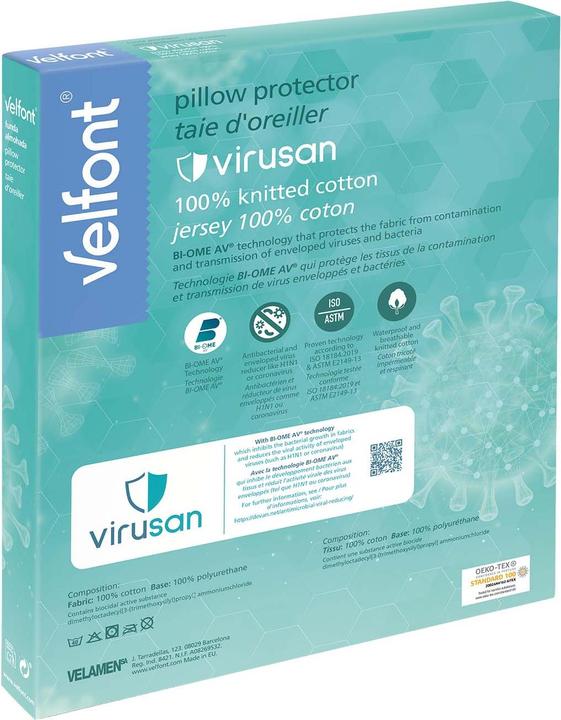 Produktbild Velfont Anti-Virus Kissenhülle antibakteriell (Kopfkissenbezug, 50 x 70 cm)