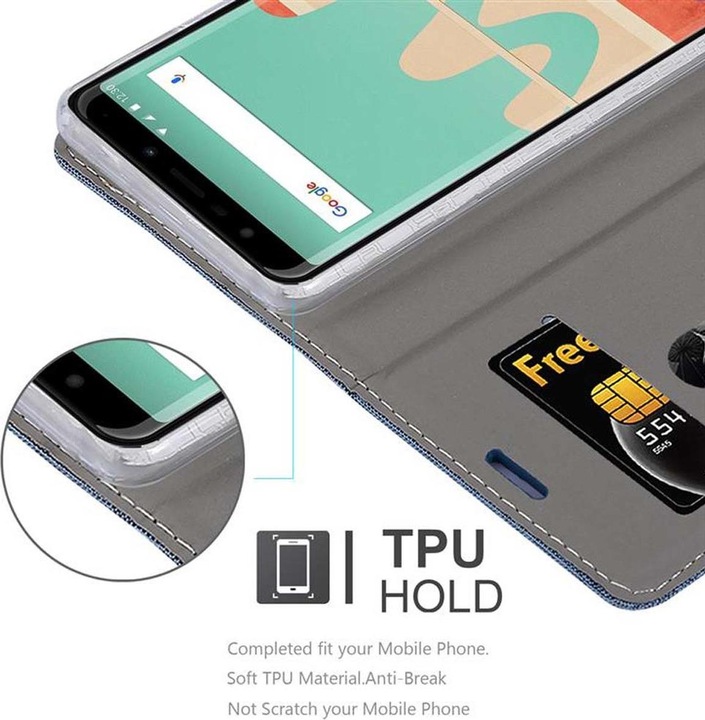 Actual product image Cadorabo Book Jeans Optics Cover (Wiko View Go)