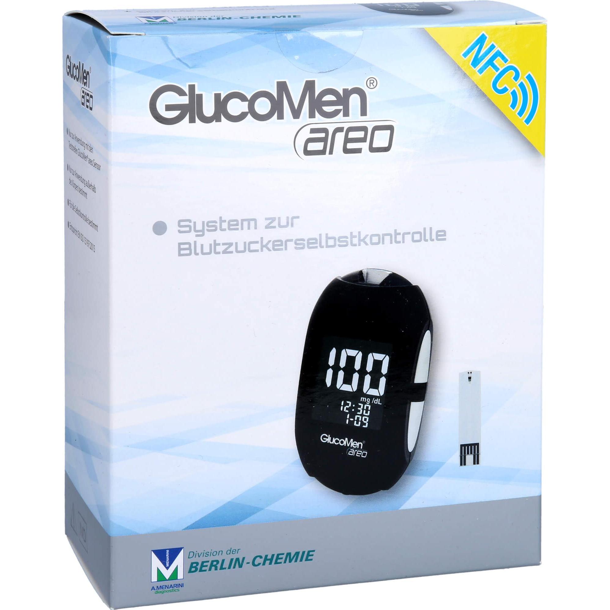 Berlin-Chemie, Bluttest, GlucoMen areo Set mg/dl, 1 St (Teststreifen)