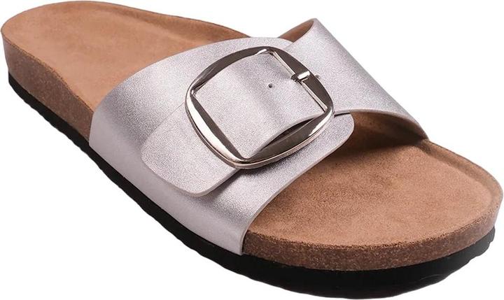 Actual product image Where's That From Womens/Ladies Sequoia Buckle PU Single Strap Sandals (36)