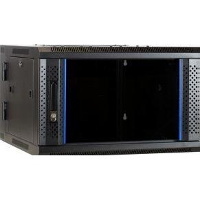 Dsit 6 HE Serverschrank, wendbares Wandgehäuse mit Glastür (BxTxH) 600 x 600 x 368mm (6 HE, 19 Zoll Rack), Serverschrank...