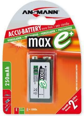 Image du produit Ansmann Bloc E (1 pcs, 9V Block, 270 mAh)