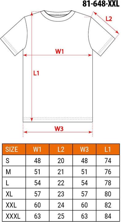 Nährwerte und Zutaten Neo Rotes T-Shirt, Grösse XXL (XXL)