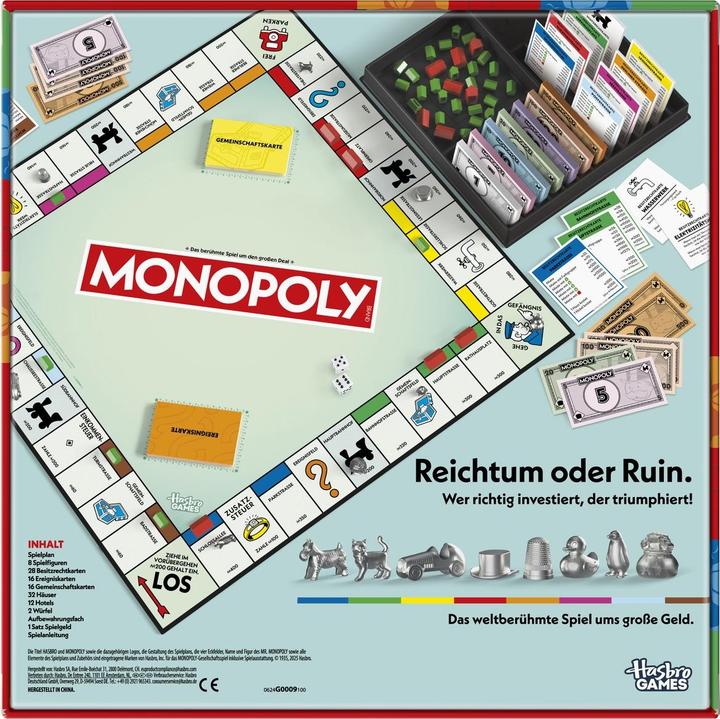 Actual product image Hasbro Gaming Monopoly Classic Refresh (German, 2 - 6 Players)