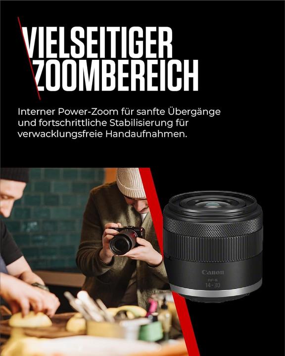 Actual product image Canon RF-S 14-30mm F4-6.3 IS STM PZ (Canon RF-S, APS-C / DX)