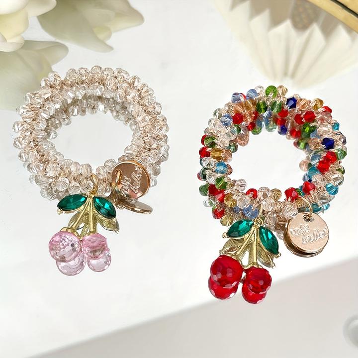 Immagine prodotto Activity Board 2 pc bunte Strassstein verschönert, Mode Kirsche Haar-Accessoire (2 pz.)