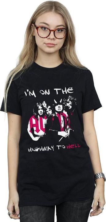 Image du produit AC/DC Femme/Ladies I'm On The Highway To Hell - T-shirt boyfriend en coton (XXL)