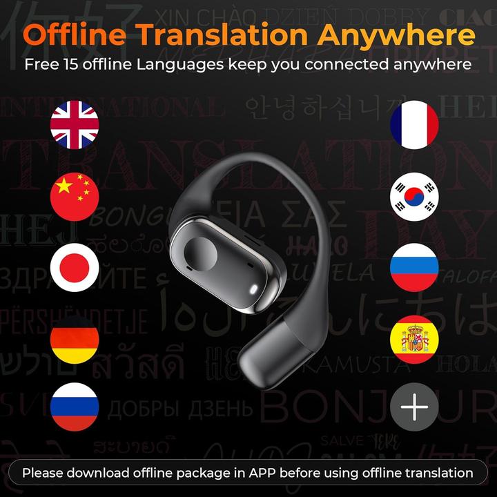 Produktbild Kentfaith 3-in-1 Übersetzer-Kopfhörer für 150 Sprachen