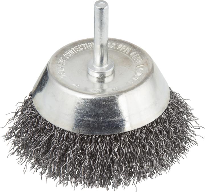 Actual product image wolfcraft 1 steel wire cup brush S=6mm ø50mm