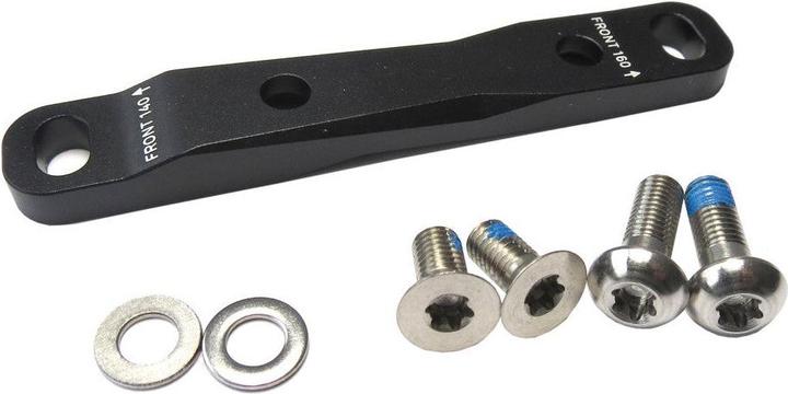 Actual product image Sram Flat Mount disc brake adapter 0F/20F front 160mm/140mm rotor