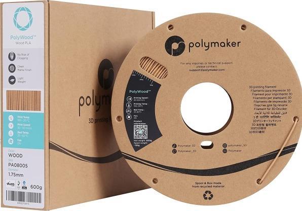 Image du produit Polymaker PolyWood V2 - Naturel - 2.85mm (PLA, 2.85 mm, 600 g, Marron)