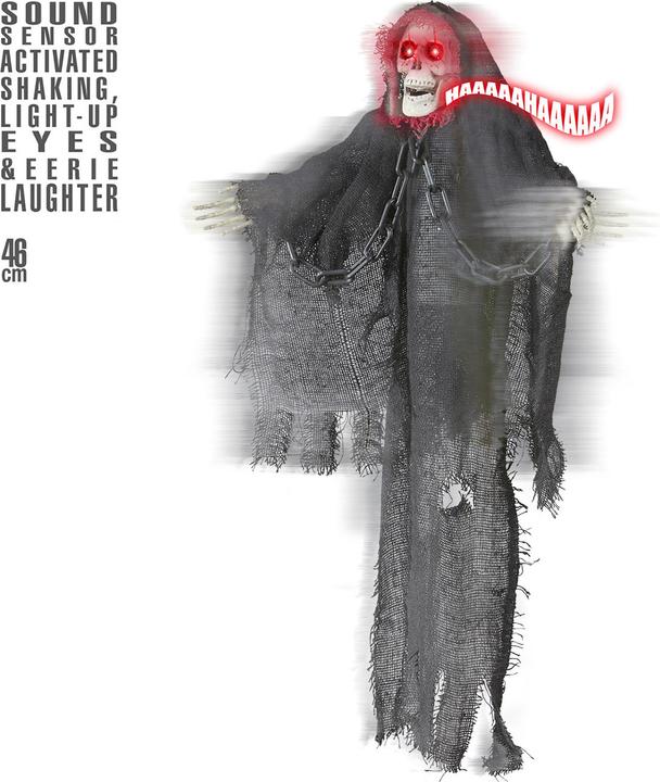 Image du produit Magni Widmann 01390 - Faucheuse frissonnante, avec des yeux brillants et un rire effrayant, décoration de (1 pièce(s))