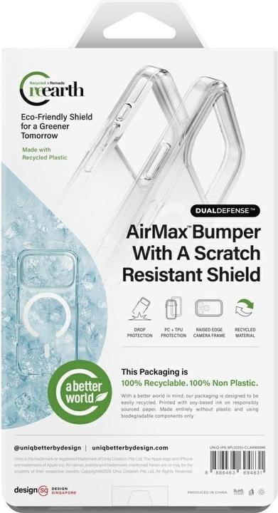 Actual product image Uniq Clario Case for iPhone 17 Pro Max Magclick Charging Black (Apple iPhone 17 Pro Max)